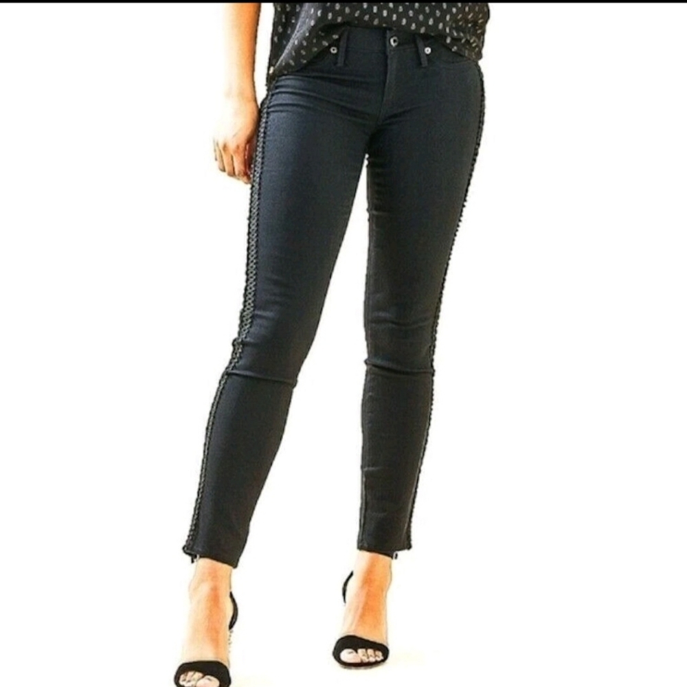 Lilly Pulitzer South Ocean High Rise Black Onyx Jean Pants Sz 00 NWT $168